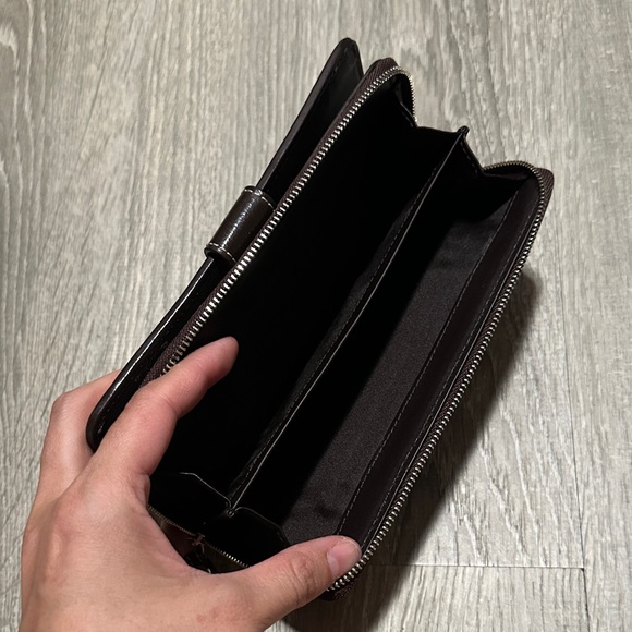 Coach Signature Brown and Tan Wallet - Picture 8 of 12